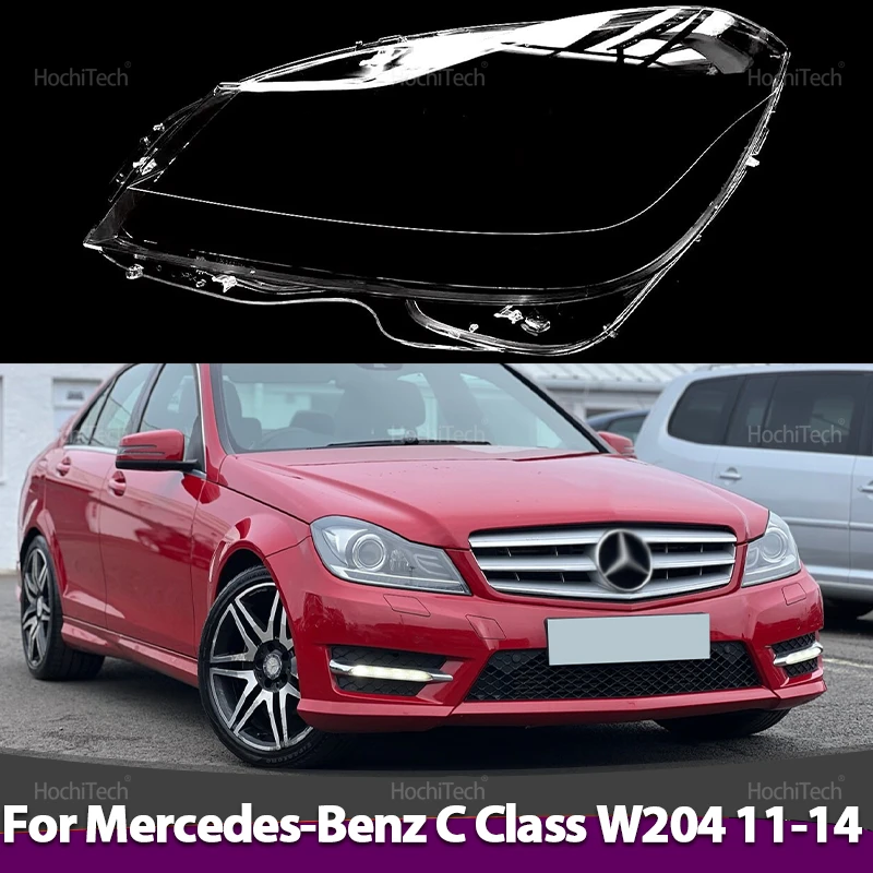 

Car Front Headlight Lens Cover for Mercedes Benz C Class W204 2011-2014 C180 C200 C260 Clear Lamp Hood Transparent Lampshade