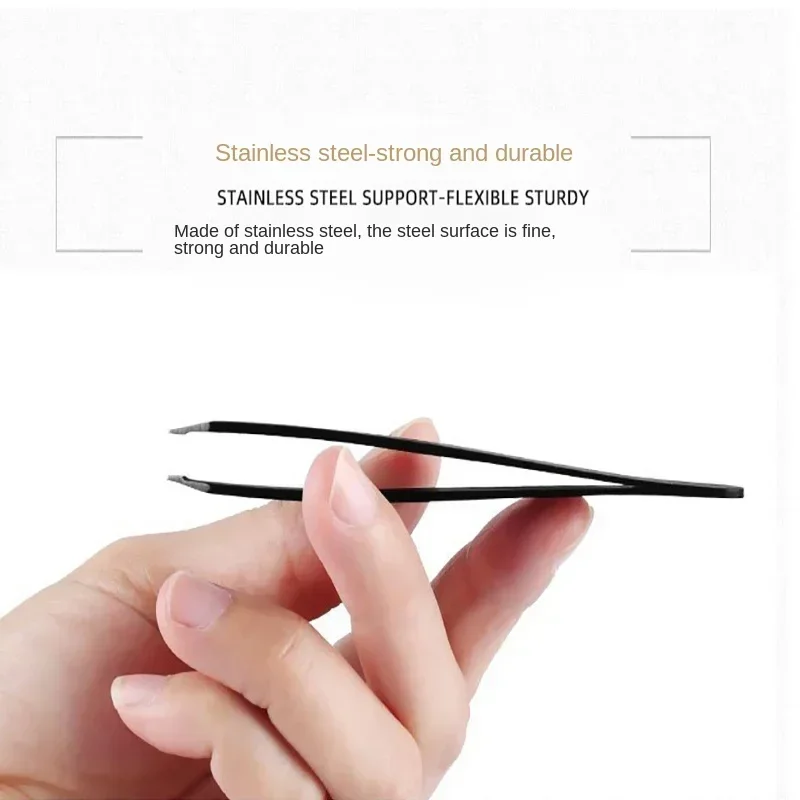 Precision Stainless Steel Tweezers For Eyebrow Hair Facial Hair Removal, Splinter, Blackhead Slant Tip Angle Tip Pointed Tip