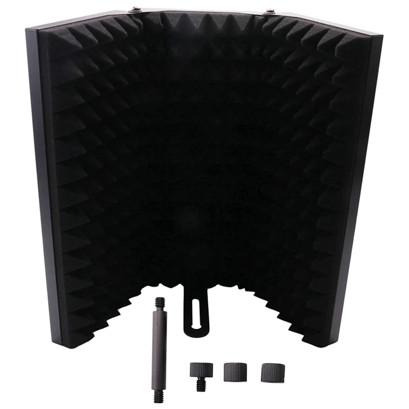 Microphone Isolation Shield, Professional Studio Recording Equipment For Sound Booth, Suitable For Blue Yeti Other Mic