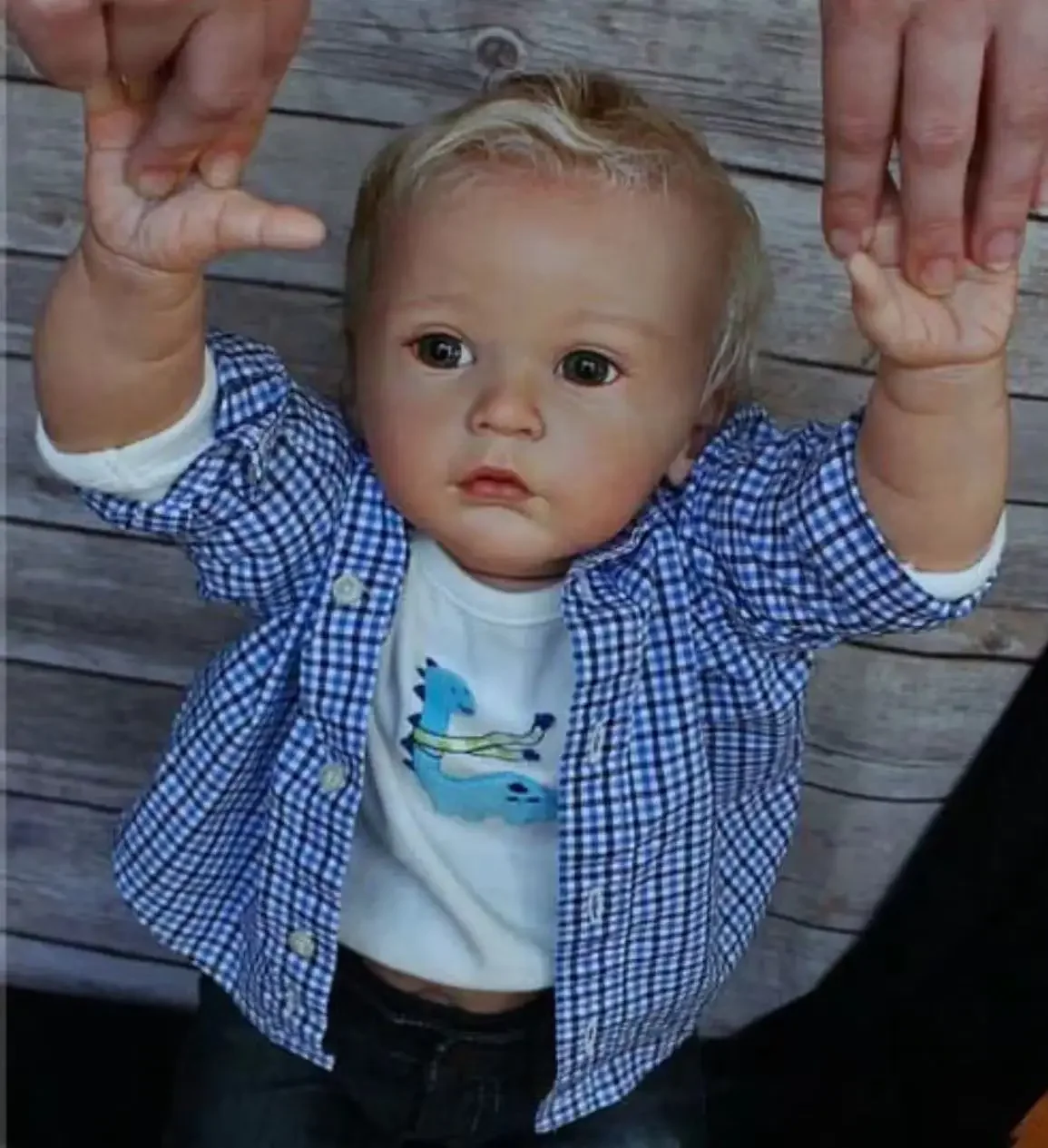 Dls personalizado fornecimento limitado 24 polegadas reborn bebê menino mattia com cabelo curto loiro enraizado à mão já acabado boneca