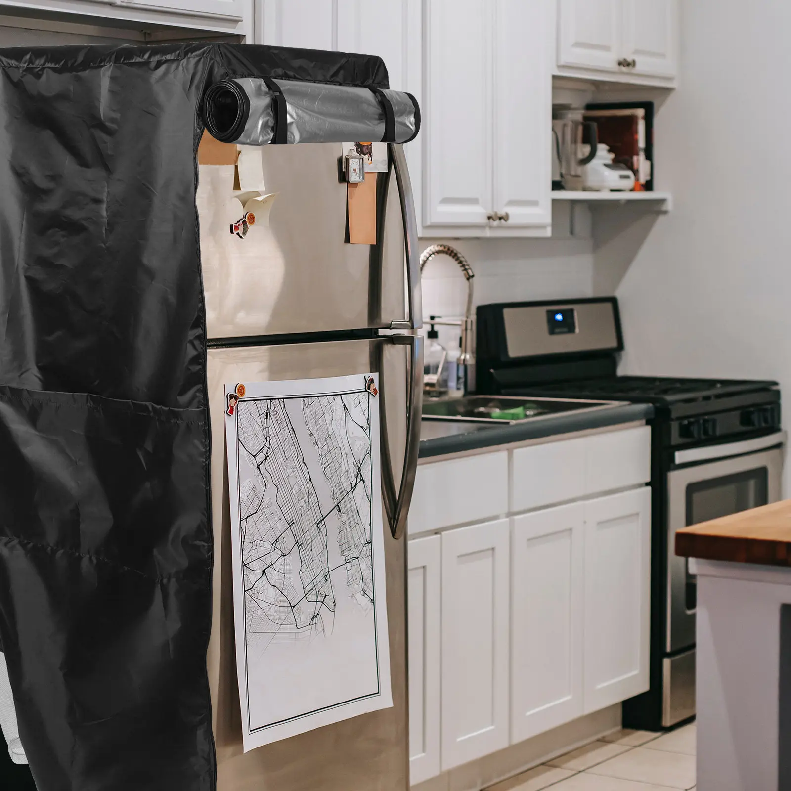 

Upright Fridge Cover Oxford Cloth Refrigerator Protection Indoor Outdoor Household Appliance Cover Standing Fridge Fabric