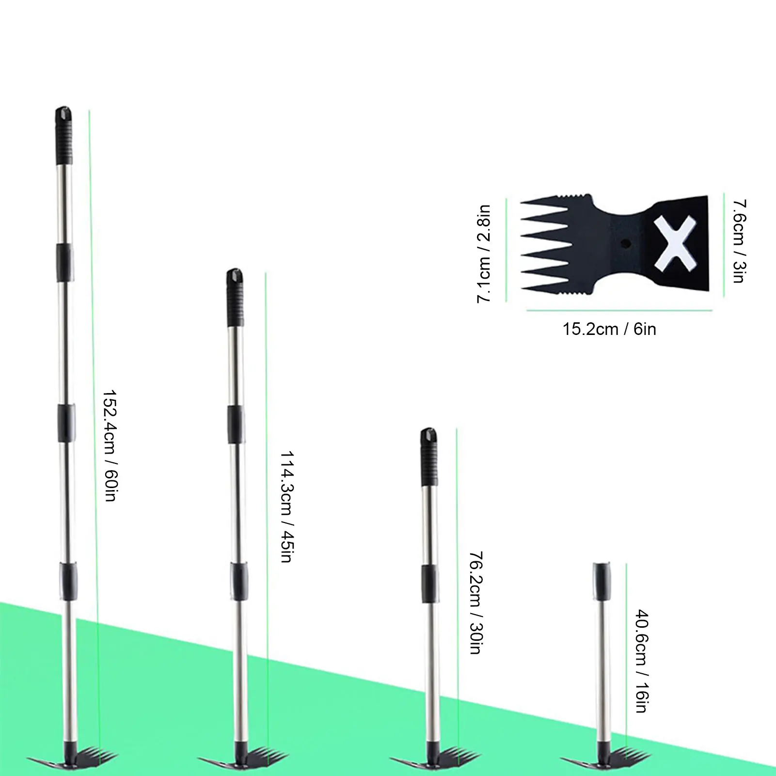 أداة إزالة الاعشاب أداة سحب الاعشاب مقبض طويل يقف انفصال 2 في 1 اليد الاعشاب أشعل النار عمل مجرفة لحديقة الفناء مزرعة