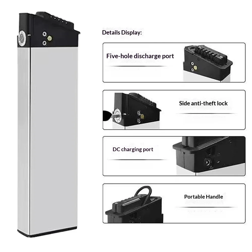 DCH 006 48V 10Ah-14Ah Replacement Battery for LAFLY X3/X5 & JINGHMA R7/R5 Folding Scooters, 250W-1000W Motor Compatible