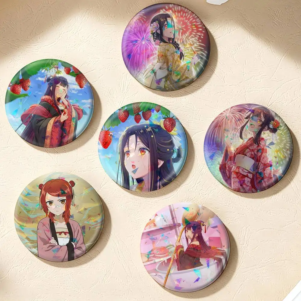 Though I Am an Inept Villainess   75mm 44mm 25mm Accessories Toys Badge Brooch Backpack Hat Pins