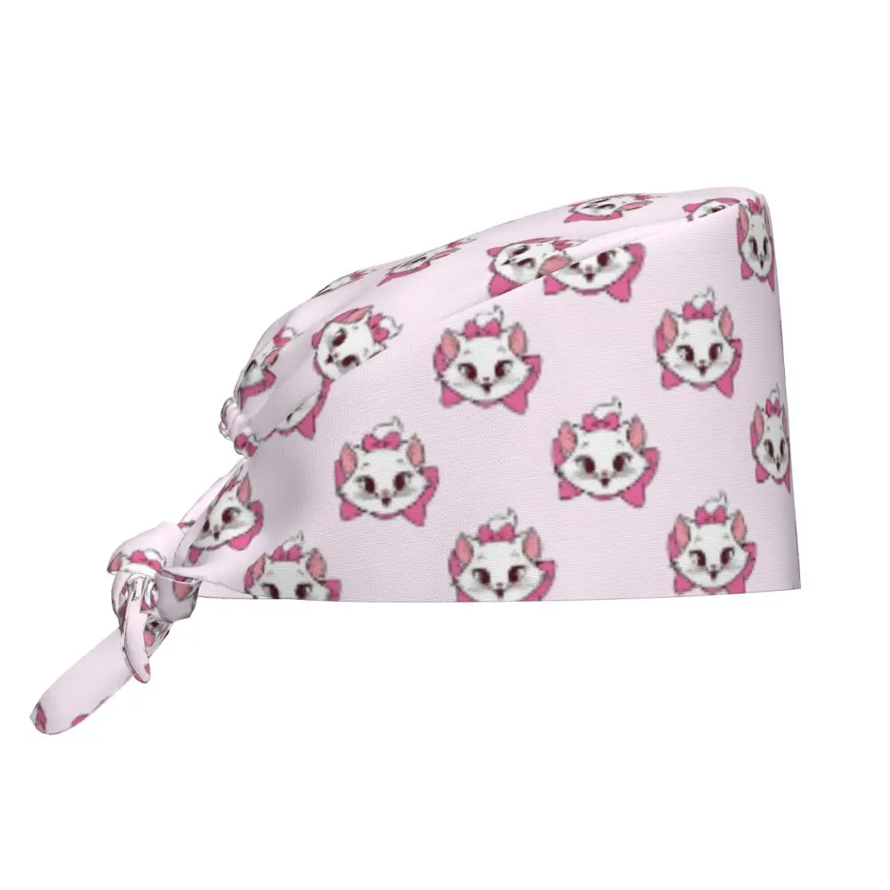 Le personnel médical personnalisé Marie Cat gommez l'animation unisexe de chat de chapeau pour des casquettes de gommage de chapeau de chef