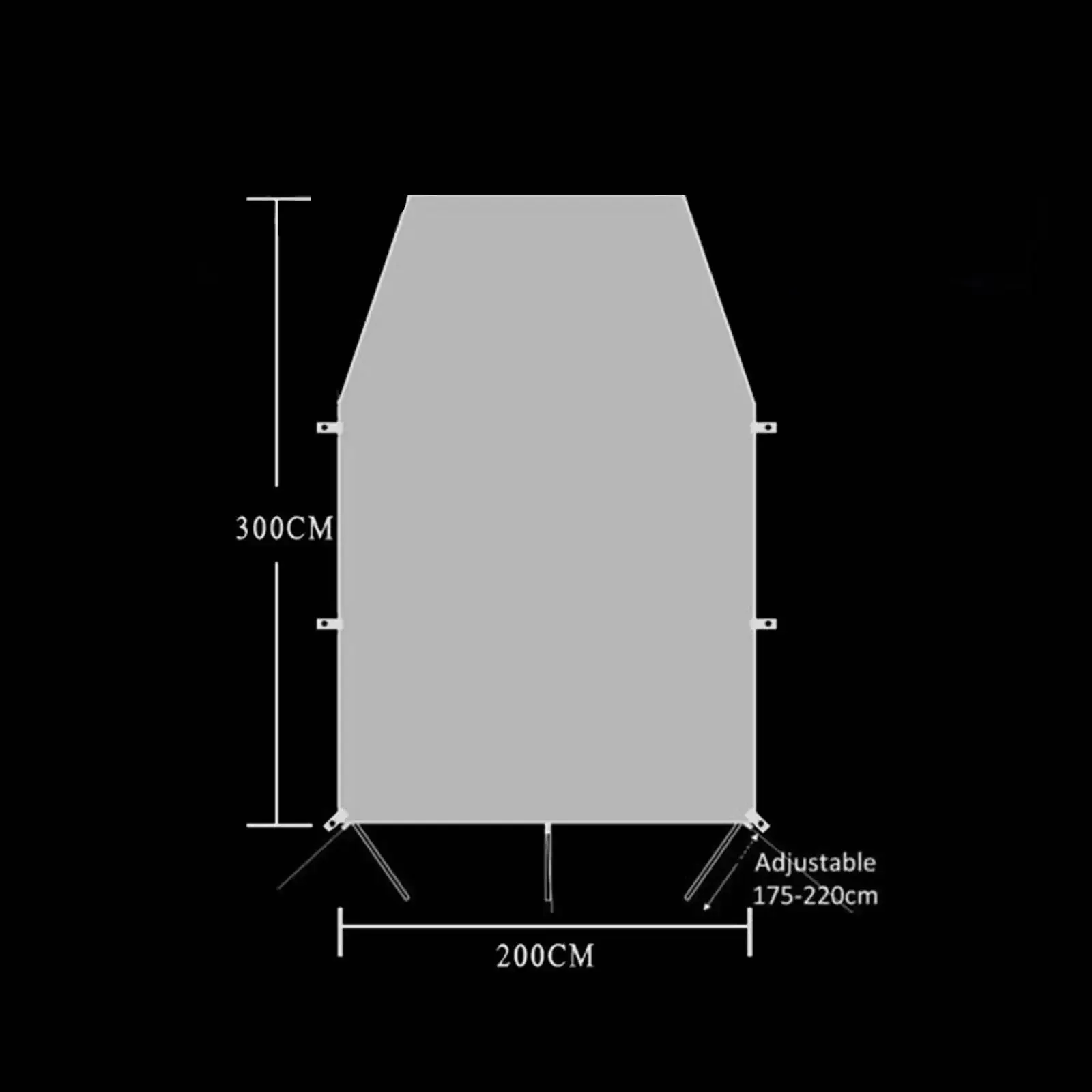 Sun Canopy Car Awning Auto Parts Camping Hiking Exterior Parts Sunshade With Zipped Bag For Motorhome Van Campervan