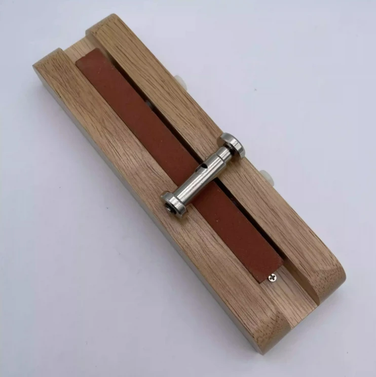 Watch Repair Tool Screwdrivers Sharpener Tool with Sharpening Stone Mounted in Wood Base W1789