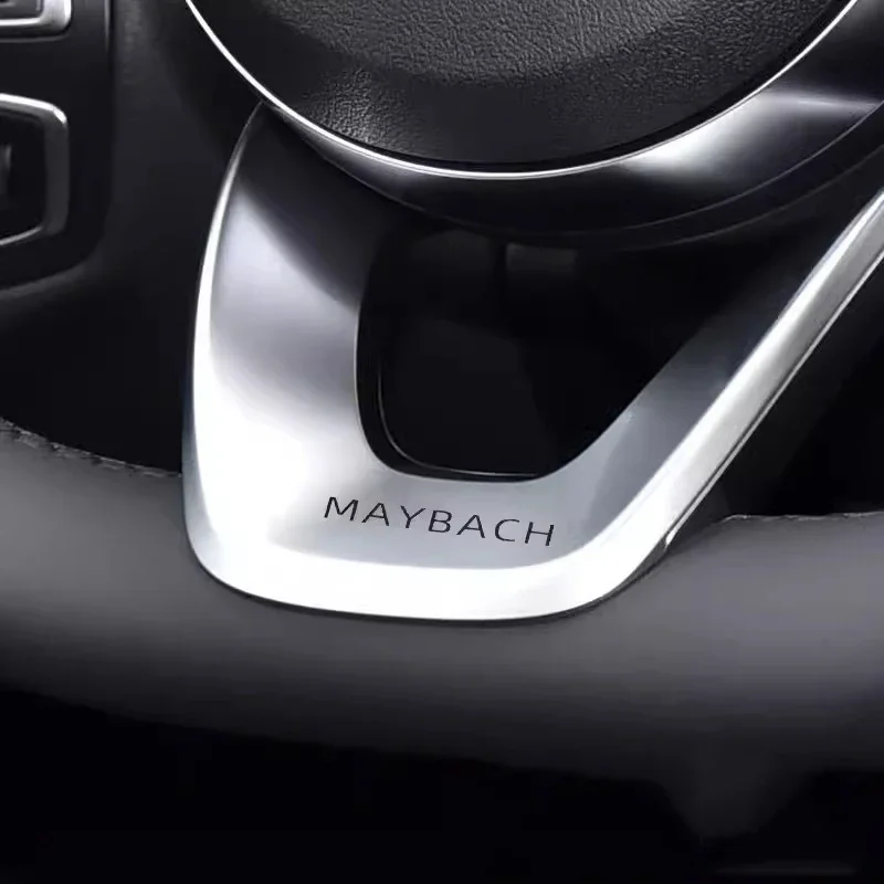 Tiny Fob Logo Nickle Car Emblem for Mercedes Benz Maybach S400 S450 S500 S680 Lower Steering Wheel Interior Nameplate Sticker