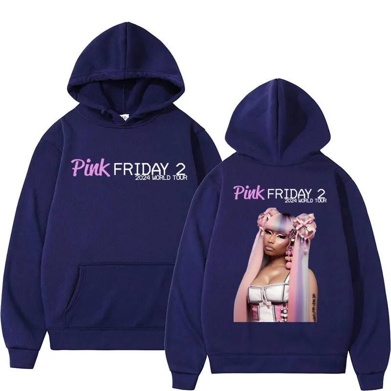 Nicki Minaj Tour Pink Friday Fashion Hoodies Men Women Y2K Hip Hop Aesthetic Sweatshirt Oversized Fleece Casual Long Sleeve Gift