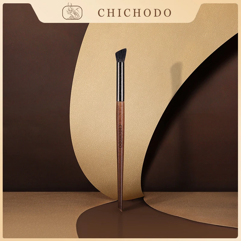 CHICHODO Professional animal hair makeup brush Oblique nose shadow bronzer brush Simple beauty tools - Goat hair -E222