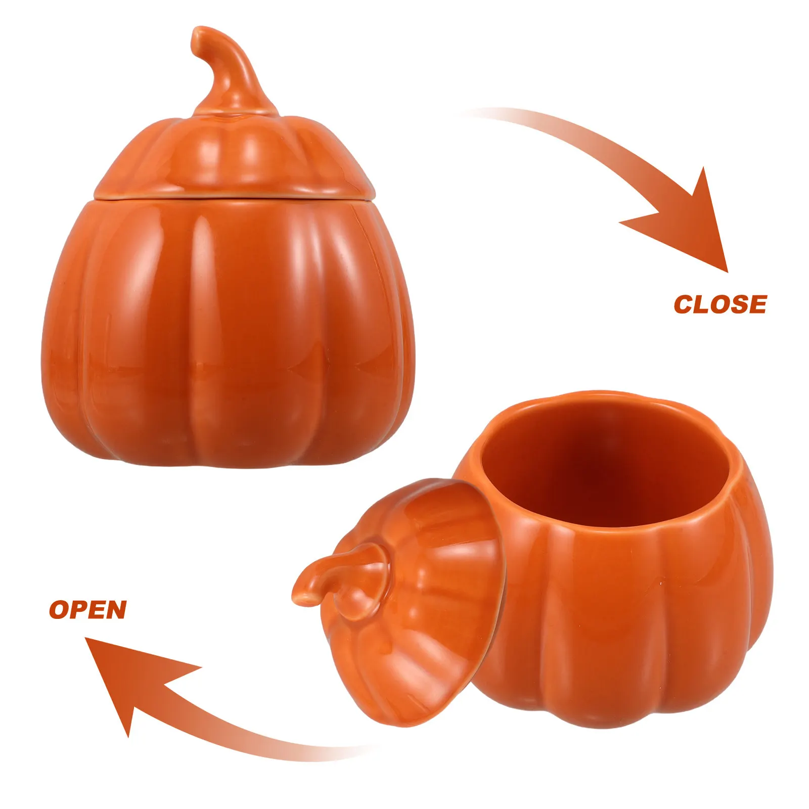 Ceramic Pumpkin Soup Bowl with Lid Vibrant Candy Color Halloween Stew Pot Thanksgiving Dessert Bowl Microwave Safe Heat