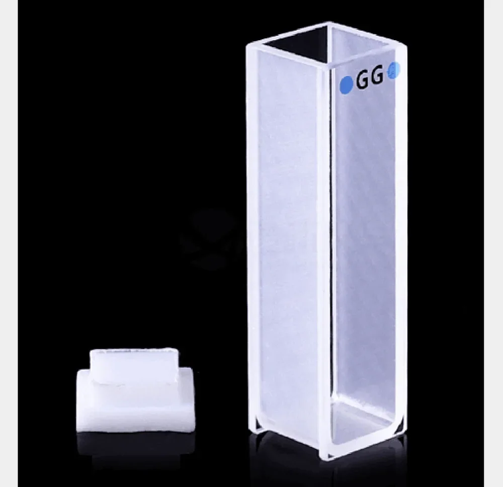 Optical Glass Cuvette Spectrophotometer Science Experiment Transparent resistant Acid and Alkal 10mm-3.5ml-G 2PCS