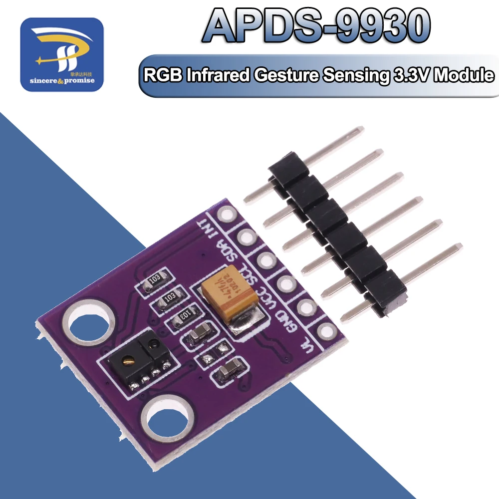 RGB Infrared Gesture Sensor APDS-9930 DC 3.3-3.8V For Arduino I2C Interface 3.3V Detectoin Proximity Sensing Color UV Filter