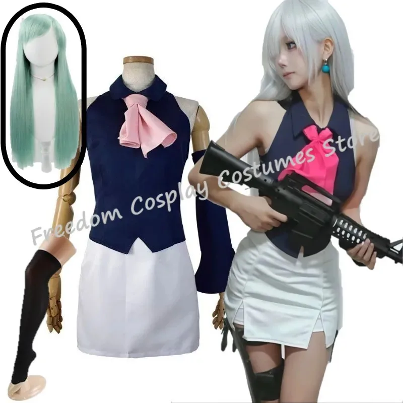 Anime I Sette Peccati Capitali Elizabeth Liones Cosplay Ragazze Estive Gonna Bianca sexy Uniformi Vestito da Festa di Halloween Womenx;2'a,6.h