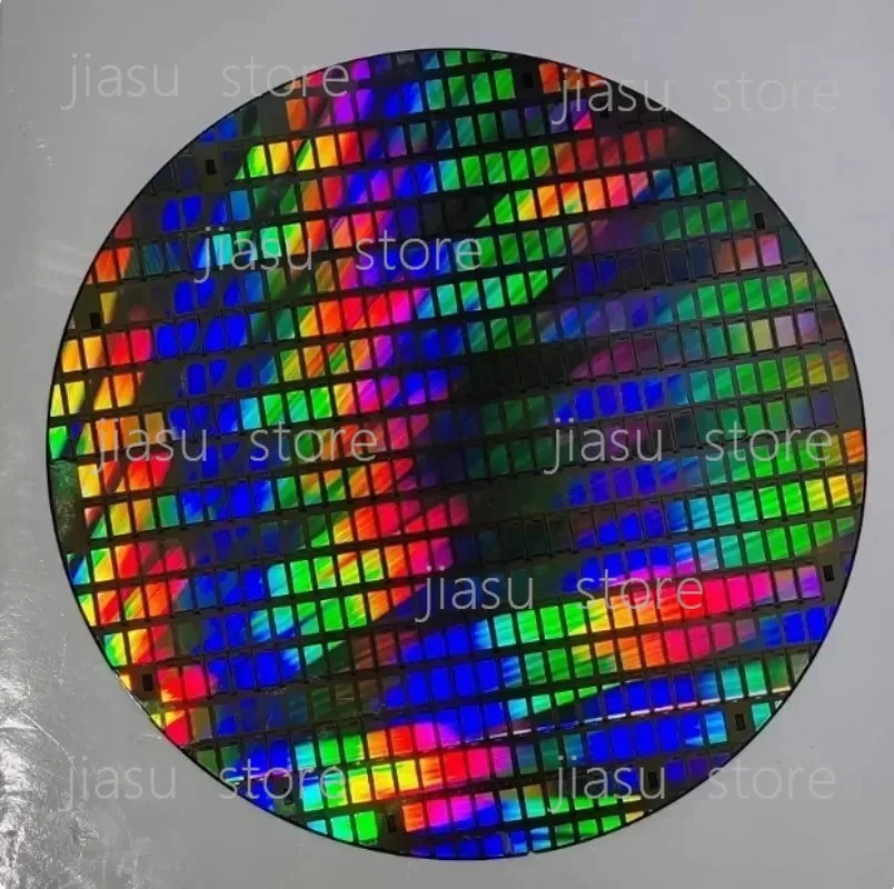 6 8 12 Inch Silicon Wafer Integrated Circuit Chip, Semiconductor CPU Disc for Collection, Tech Gift & Desk Display