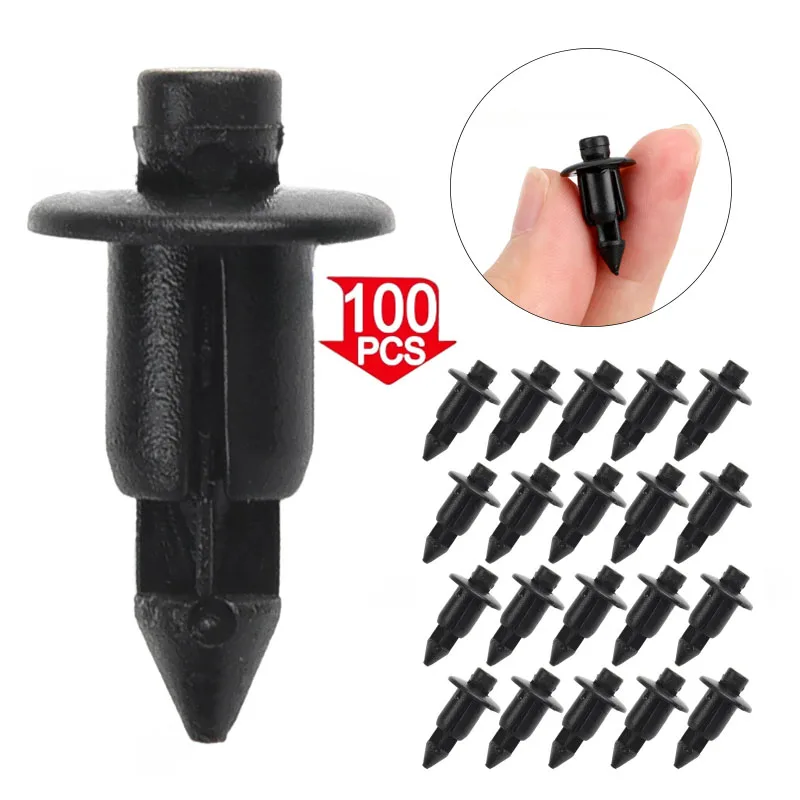 10-100pcs Plastic Bicycle Fairing Rivet Setting Panel Fastener Clips For Honda For Suzuki For Kawasaki Car Fenders Bumpers Clips