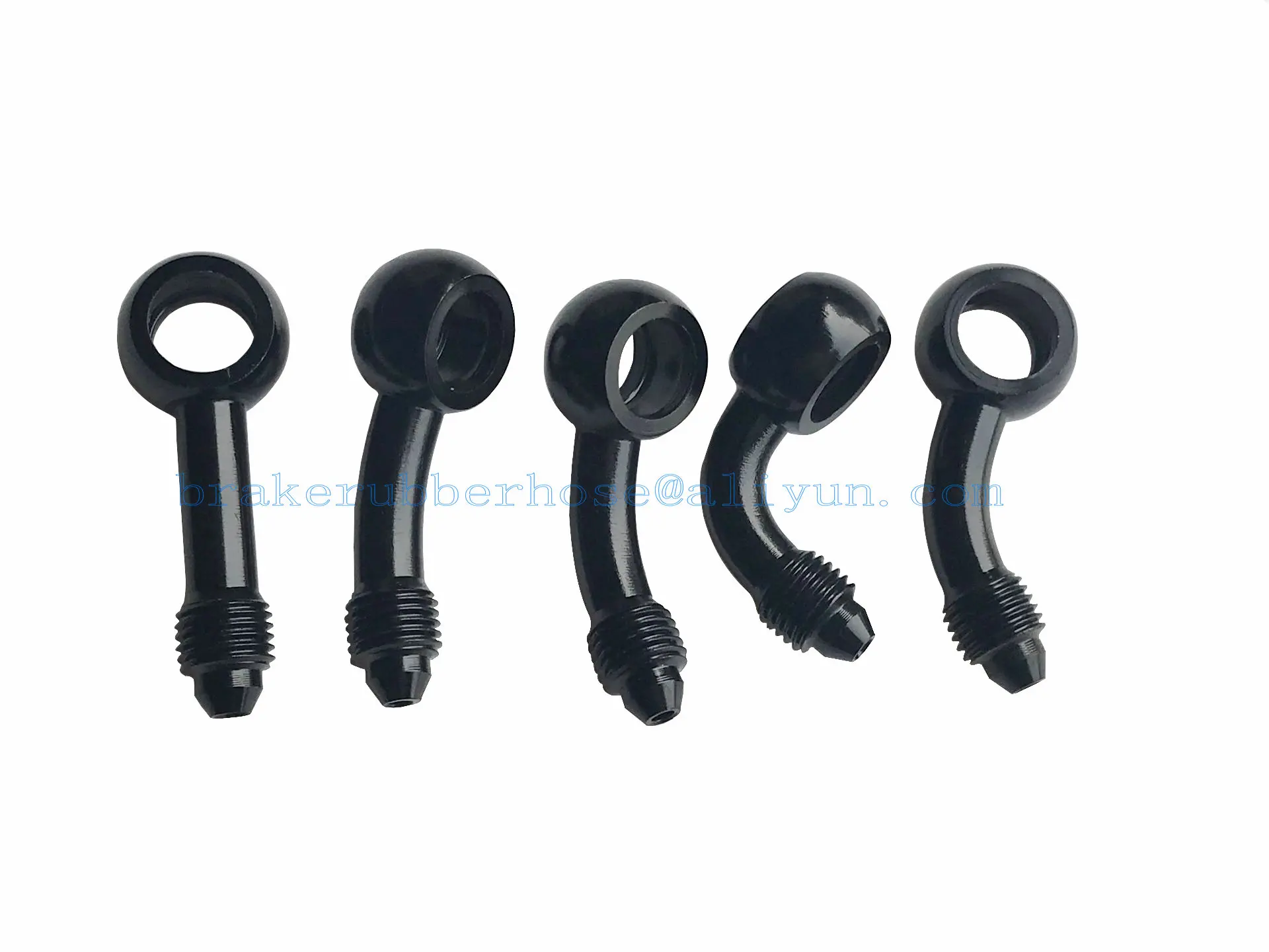 10mm hole 3/8-24 thread aluminum swivel brake hose end banjo fitting for an3 1/8