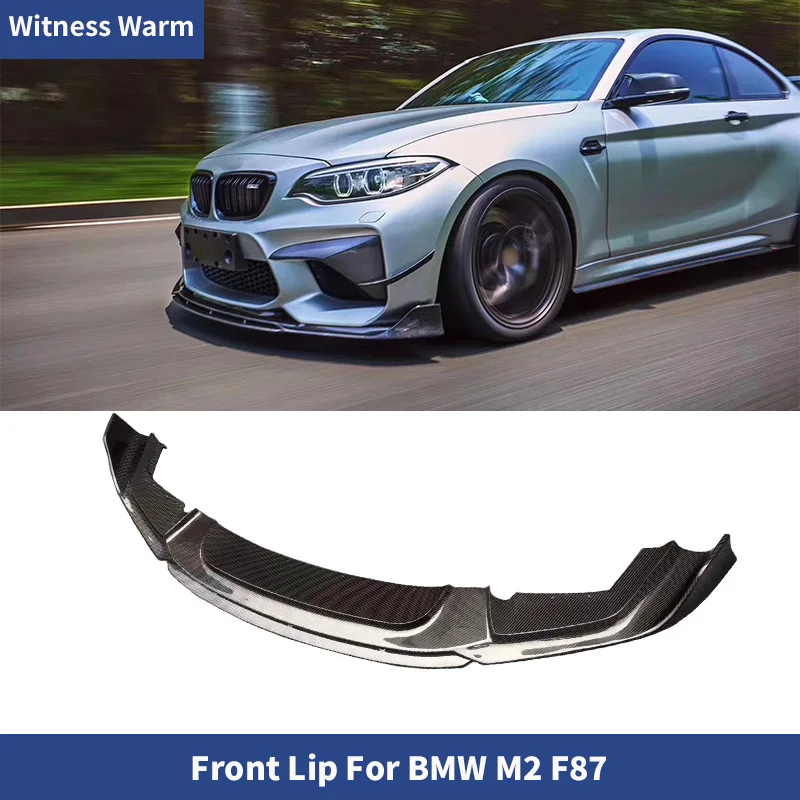 For M2 F87 Front Bumper Lip Diffuer Splitters for BMW 2 Series M2 F87 2014-UP Carbon Fiber / FRP