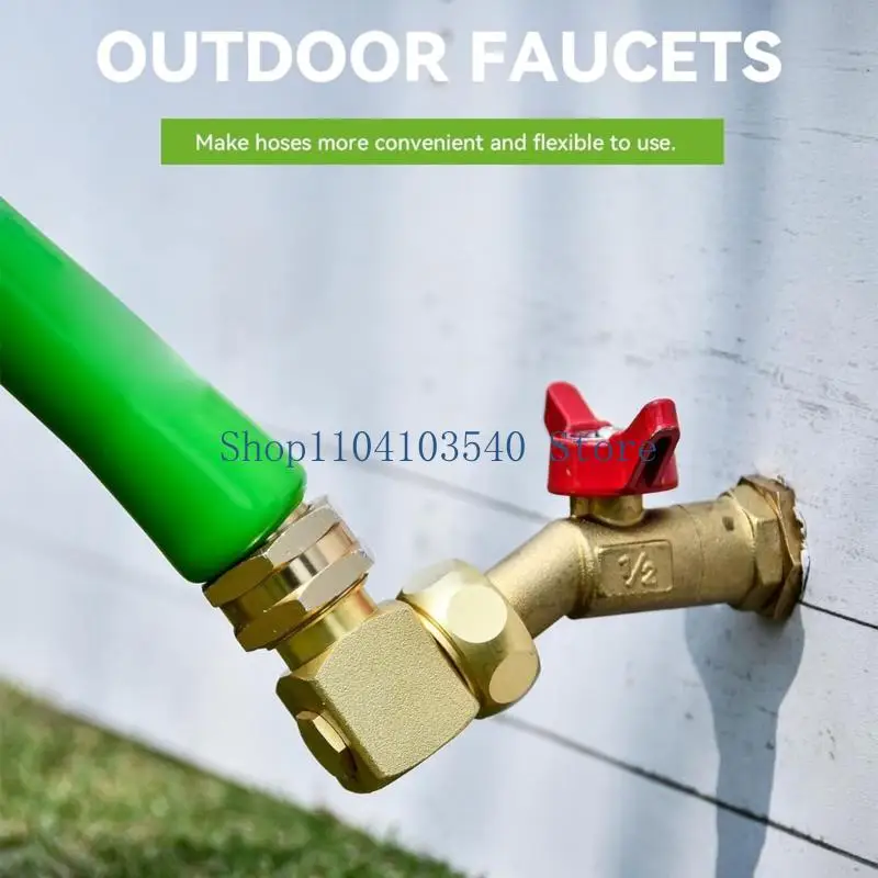 02DC Rotating 90 Degree Brass Hose Fitting with 3/4 Inch Thread for Garden Pipe