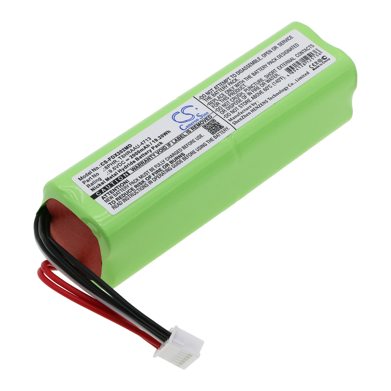 CameronSino Battery for Fukuda Denshi ECG CardiMax FX-7202 fits T8HRAAU-4713 8PHR Medical Replacement battery 2000mAh/19.20Wh