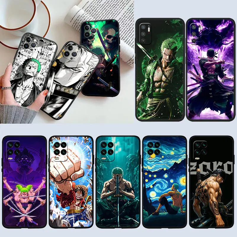 Capa de Celular TR72 One Piece Zoro para Samsung Galaxy Note 10 20 S23 S24 S25 Ultra FE Plus Edge Lite A02S A35 A07 A17