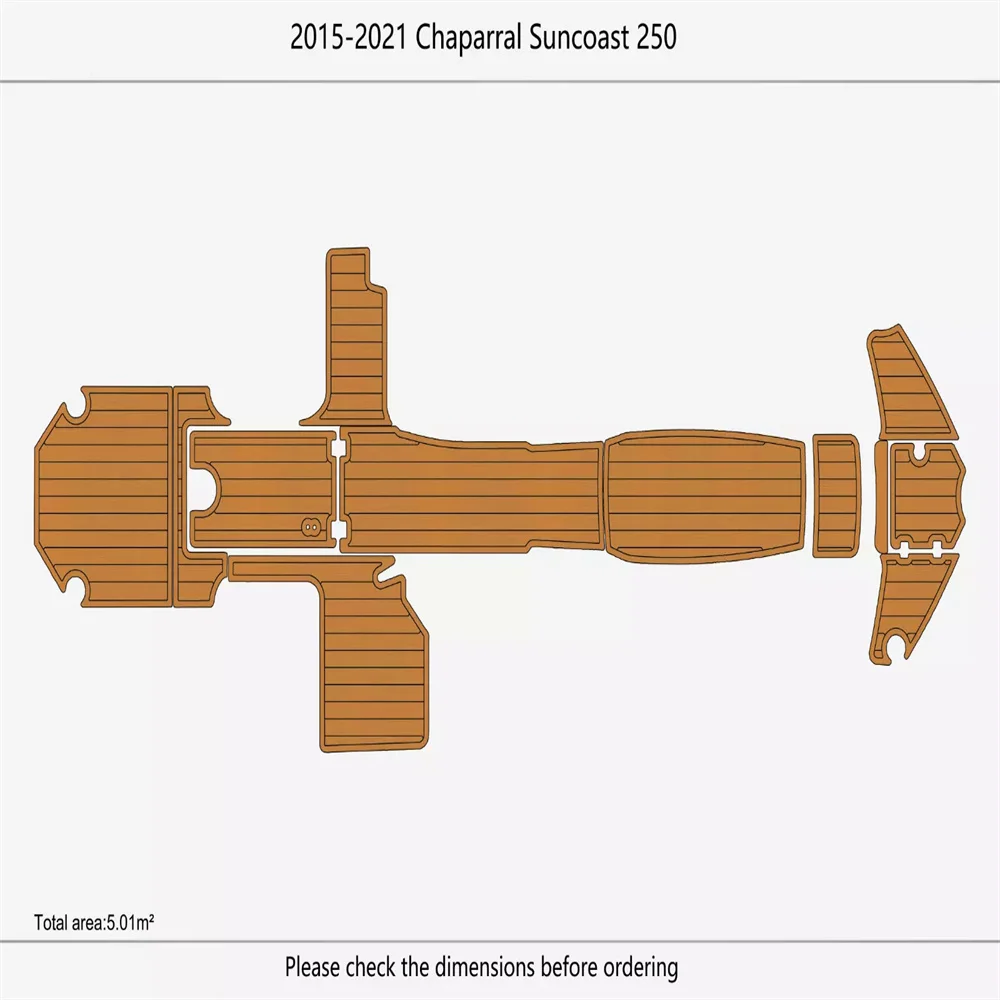 

2015-2021 Chaparral 250 Suncoast Cockpit bow 1/4"6mm EVA foam faux floor Marine Flooring Teak Yacht boat marine accessories