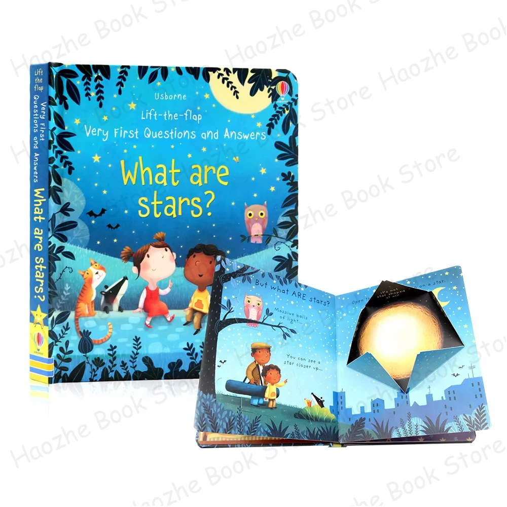 Very First Questions and Answers:  What are Stars Usborne Lift the flap Children's Activity English Learning Book Montessori