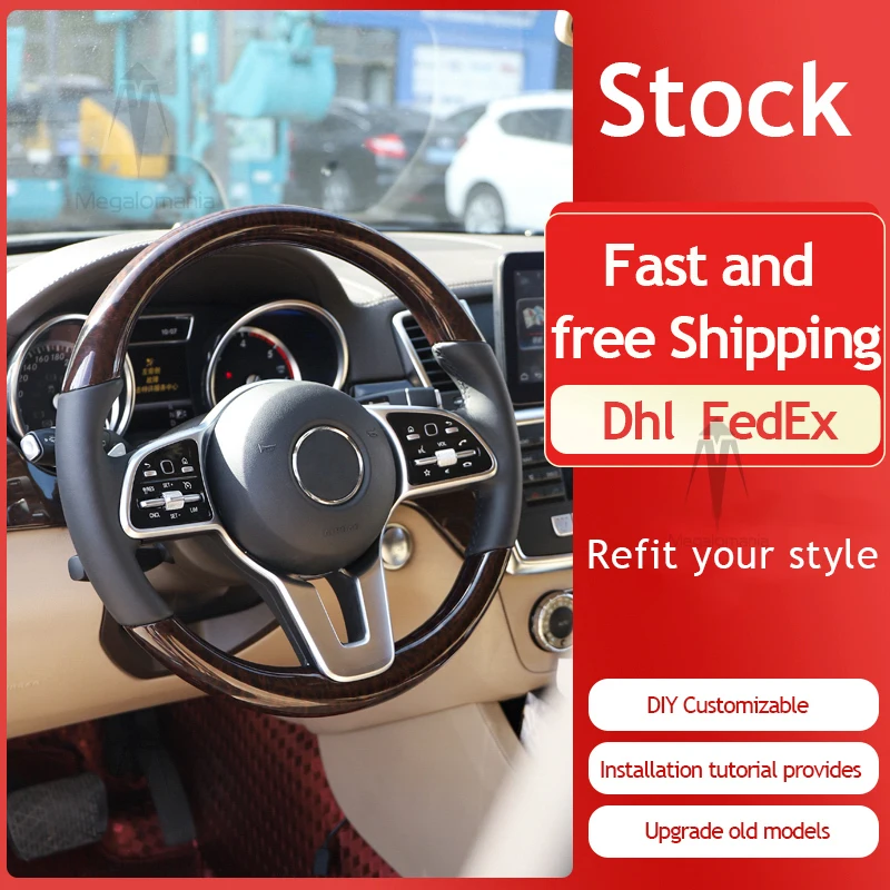 

For Maybach Wood Steering Wheel For S300 S320 S500 G500 G55 G350 W222 W213 W221 W205 W204 E320 E200 Complete steering wheel