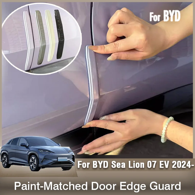 For BYD Sealion Sea Lion 07 EV 2024 2025 2026 OEM Color Paint Matched Door Edge Guard Strip Protector Against Dings Scratches
