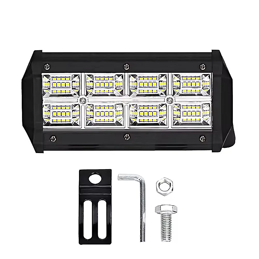 Feu de travail LED tout-terrain 4x4, projecteur antibrouillard, phare à Diode, SUV, ATV, tracteur, bateau, camions, pelle, barre lumineuse 12V/24V