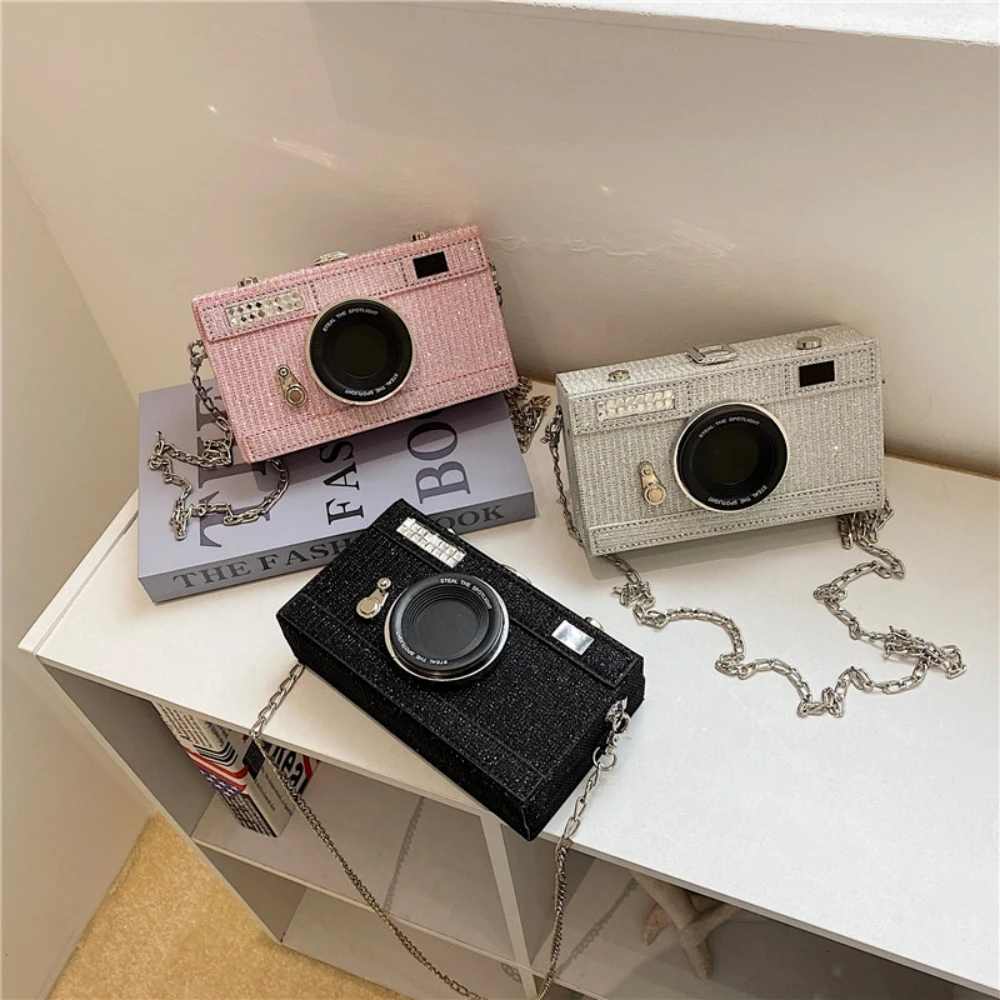 

Creative Camera Bag New Trend Single Shoulder Bag Chain Bag Popular Women's Crossbody Box Bag Party Bag