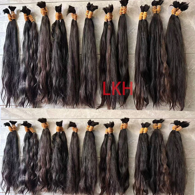 

Натуральные 100% оригинальные человеческие волосы для плетения без трессов, пучки вьетнамских волос для кос и плетения.