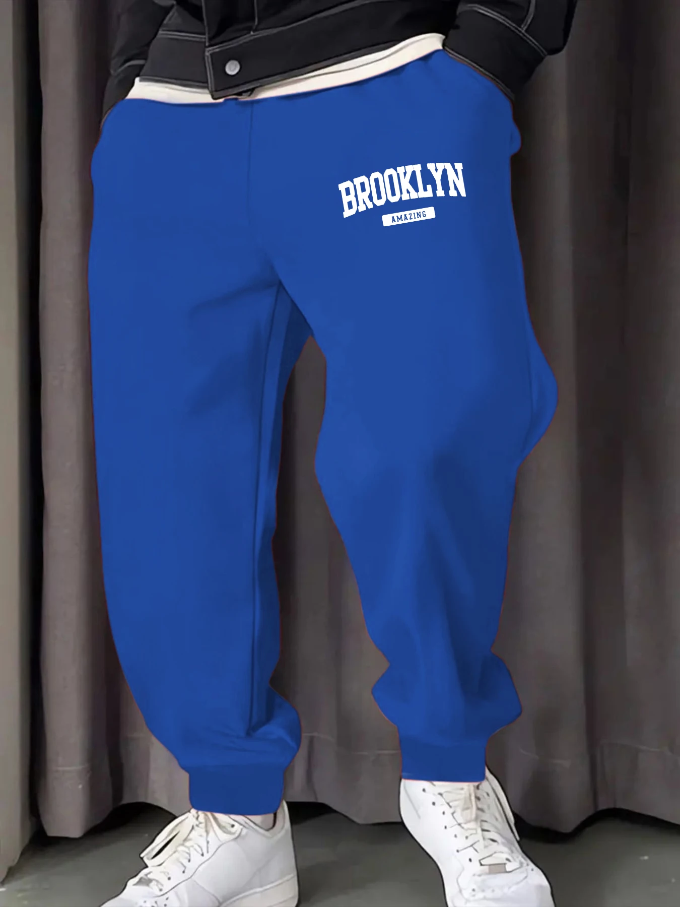 

Brooklyn Amazing Letter Printed Men's Sweatpant Sports Drawstring Pant Soft Warm Britches Autumn Street Unisex Long Pants
