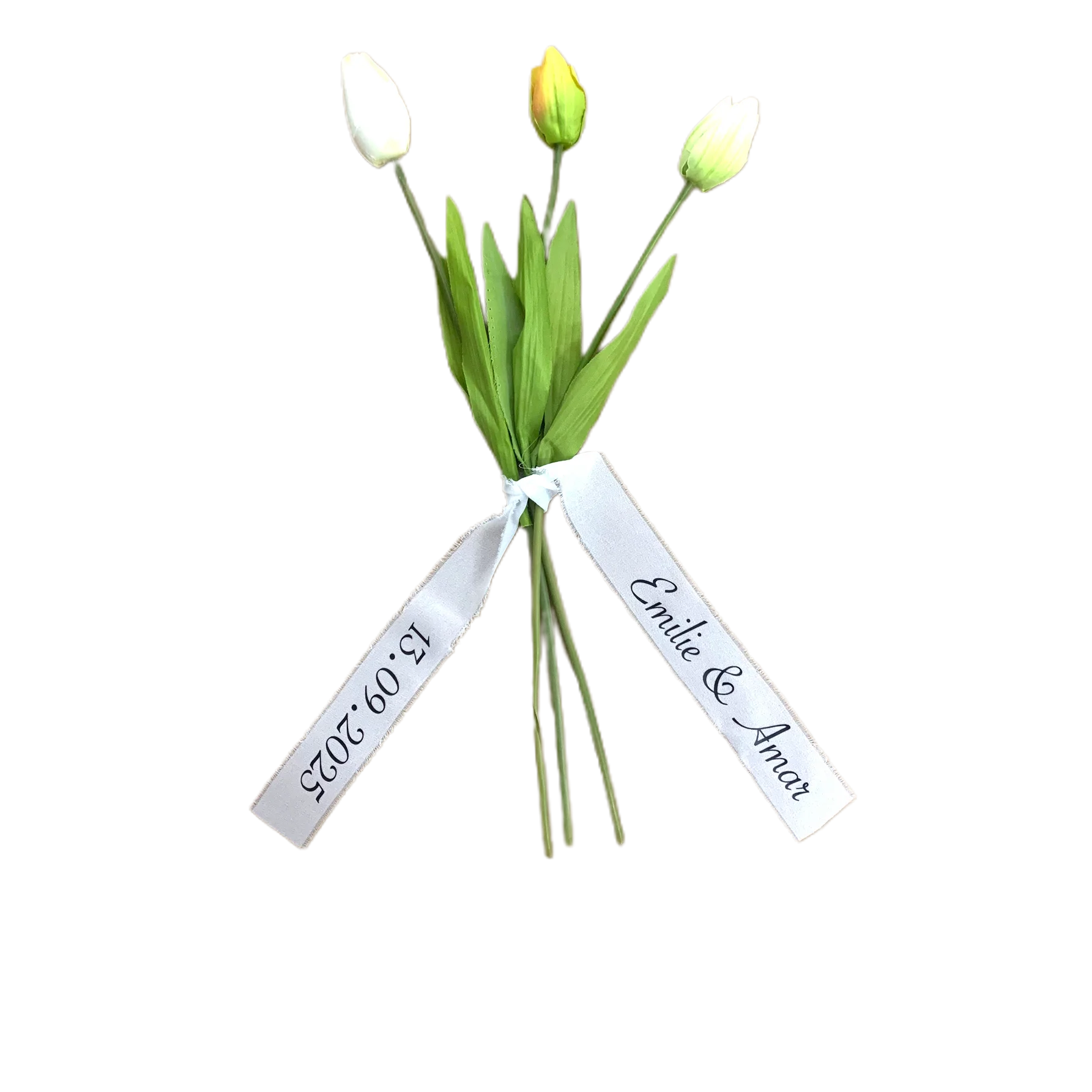 Bouquet de mariée personnalisé avec franges en ruban, cérémonie de mariage, idéal pour un emballage cadeau, une décoration de mariage, une douche nuptiale