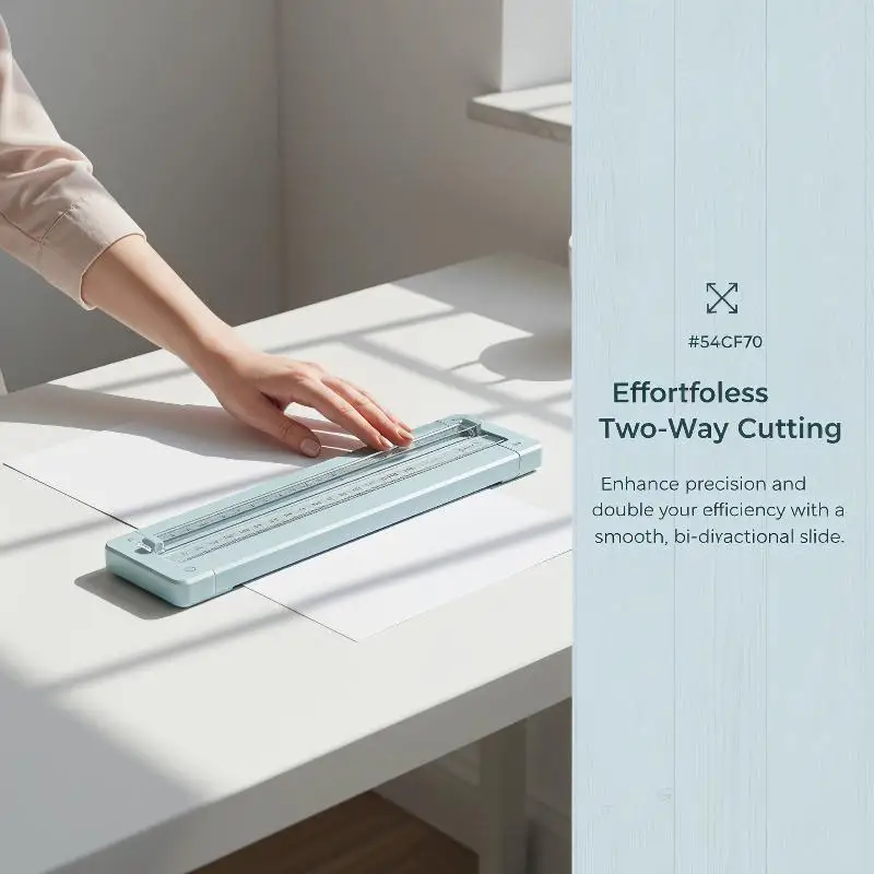 4 In 1 Two-Way Paper Cutter, Manual Office Paper Cutter, Send 4 Cutter Heads,Design For Schools, Offices And Homes