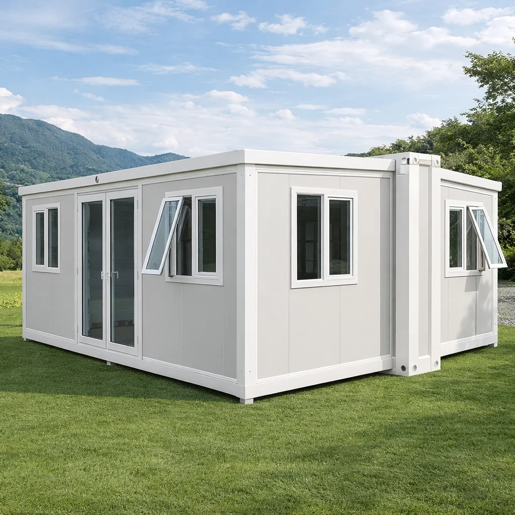 Portable Cabin Expandable Container House with Full Bathroom Kitchen and Bedroom for Backyard Office Guest House Tiny Home