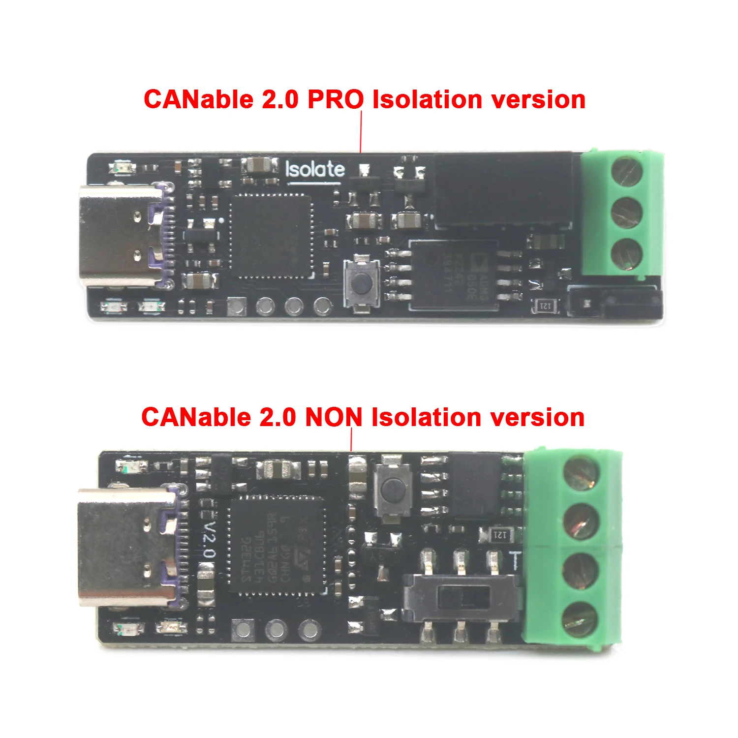 Type-C USB To CAN CANable 2.0 Cangaroo Candlelight CAN-FD SLCAN Debugger CAN Bus Analyzer Debugging Tool Software Communication