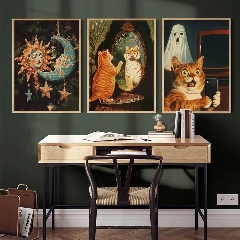 Whimsical Funny Surreal Animals Posters Creepy Girl Holding Ugly Dog Prints Canvas Painting Wall Art Pictures Home Room Decor