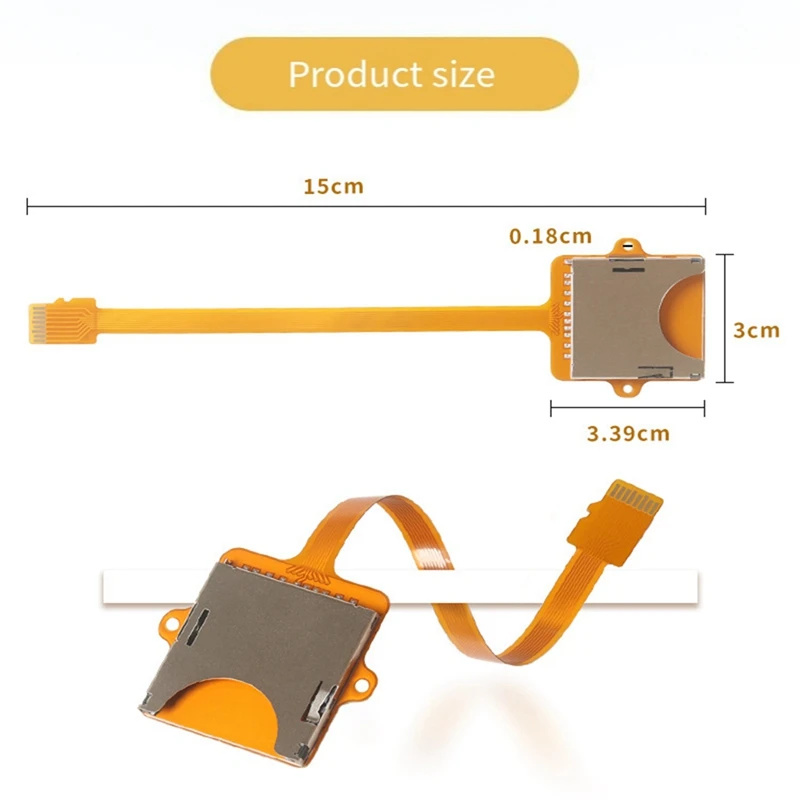 For Micro-SD TF Memory Card Kit Male To SD Female Extension Soft Flat FPC Cable Extender