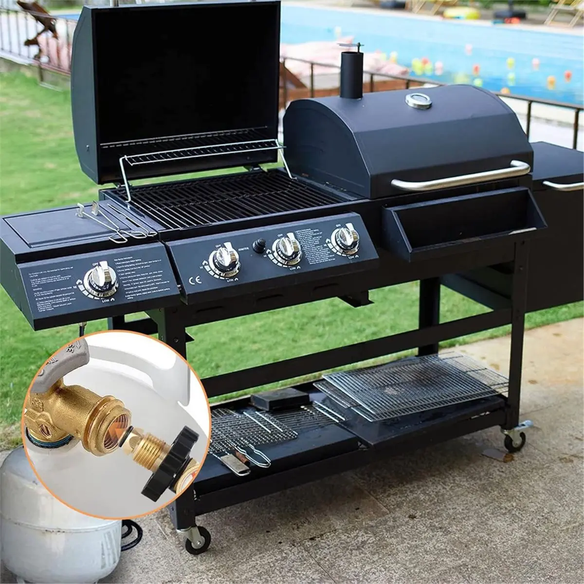 Budget-Friendly-Propanes Level Indicates Universal Propanes Gauges 105mm Outdoor Cooking Essential for Monitoring, POL to Adapte