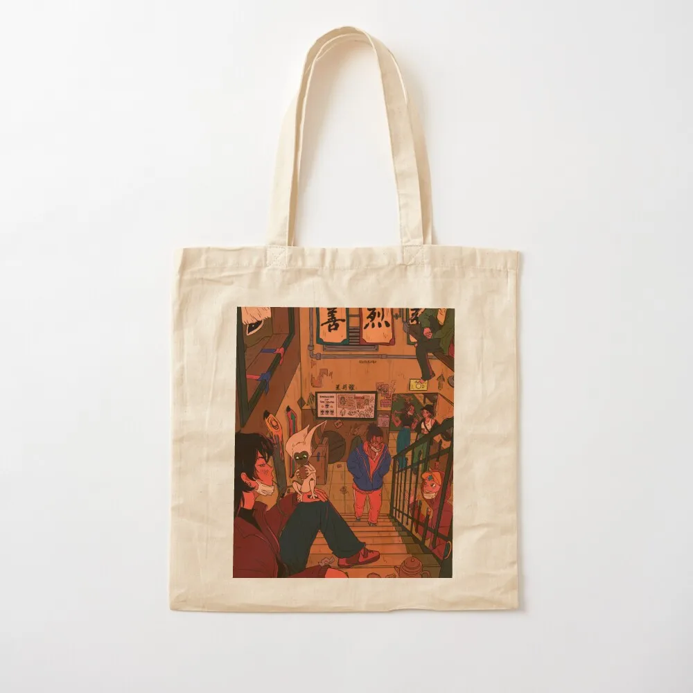 in the backroom of the jasmine dragon Tote Bag university shopper bag Handbags large size bags