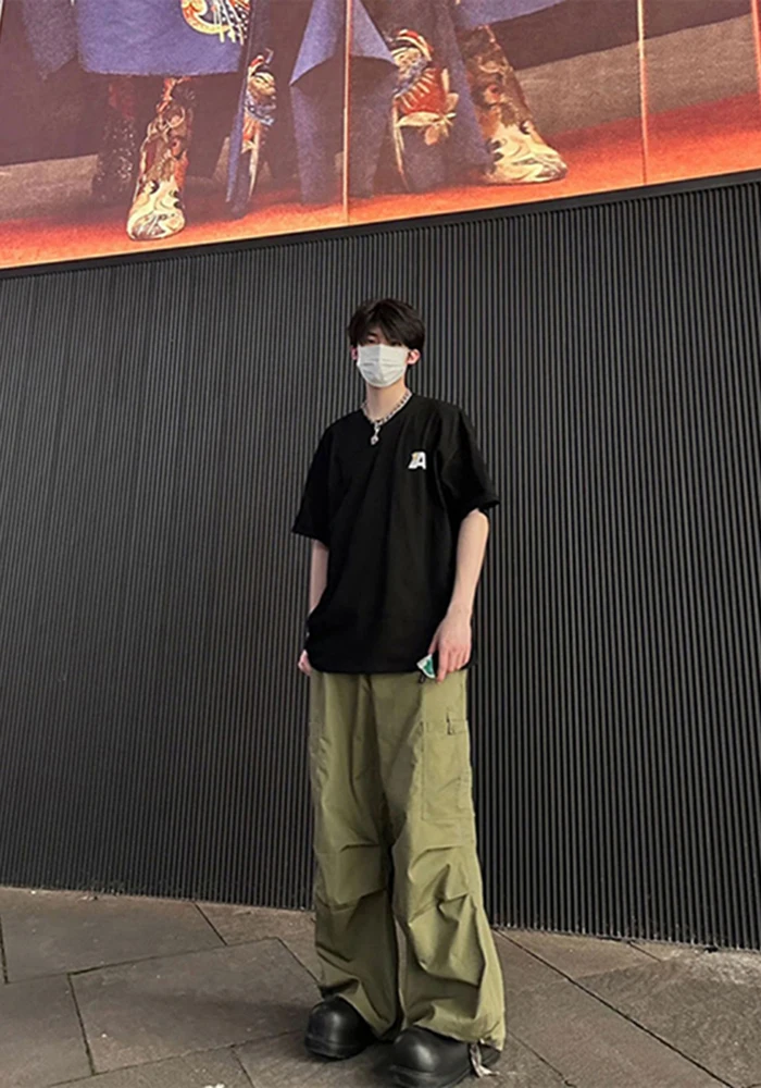 

Брюки тактические мужские летние камуфляжные широкие плиссированные из нейлона в американском стиле парашютиста, быстросохнущие, для работы