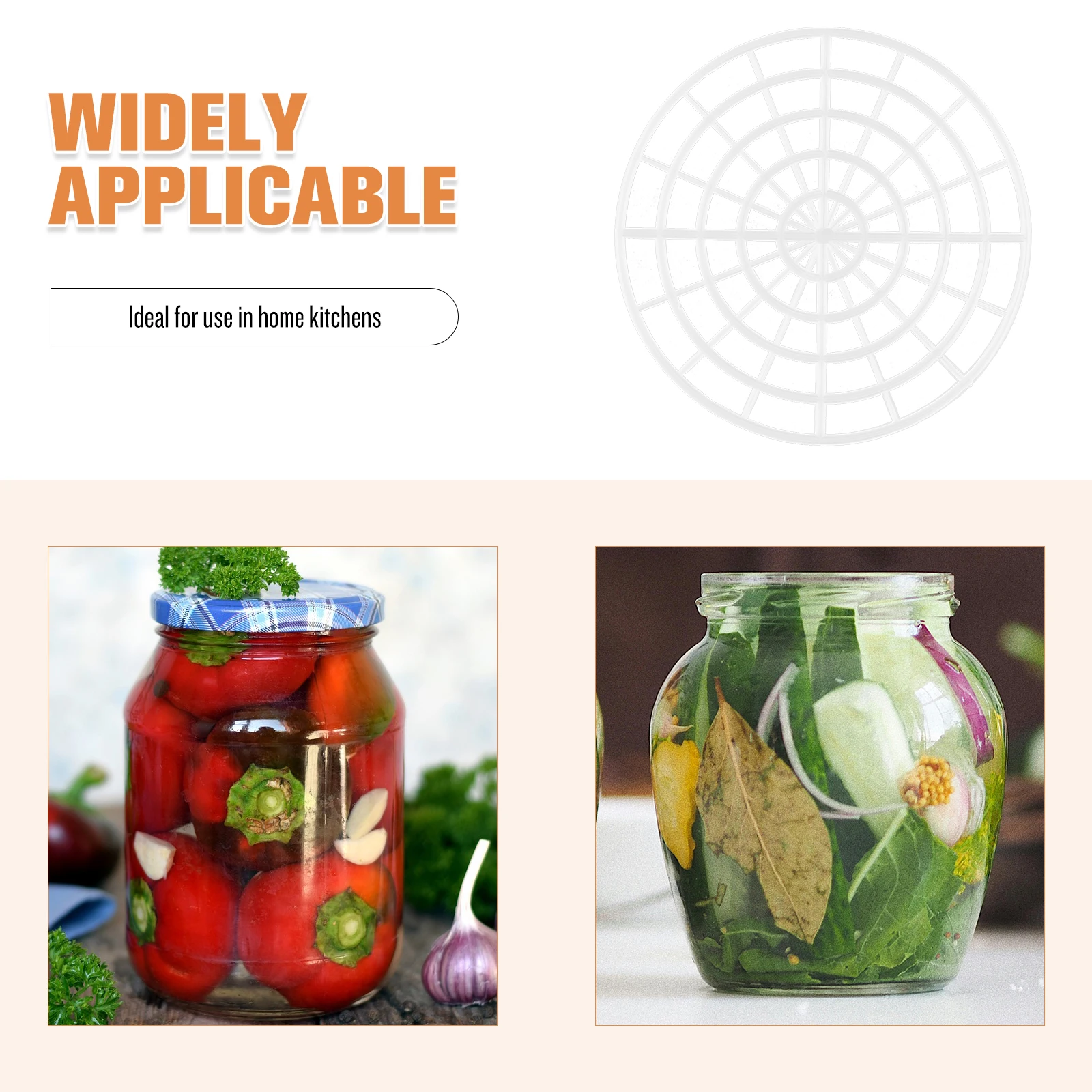 

5pcs Pickle Jar Press Plate Kimchi Jar Pressure Fermentating Weight Fermentation Kit For Vegetables Canning Supplies