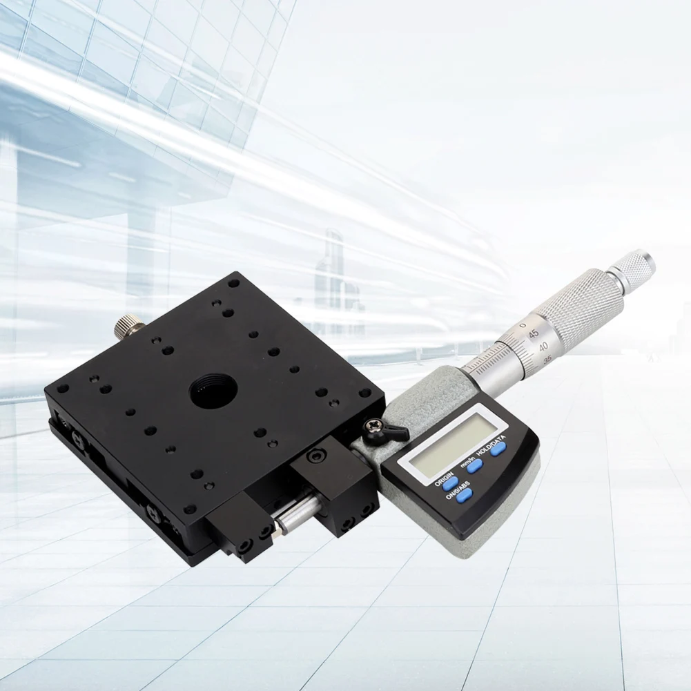 SEMX80-AS Micrometro Display digitale 80x80mm 0,001mm Micrometro da palco per traduzione lineare Rullo micrometro