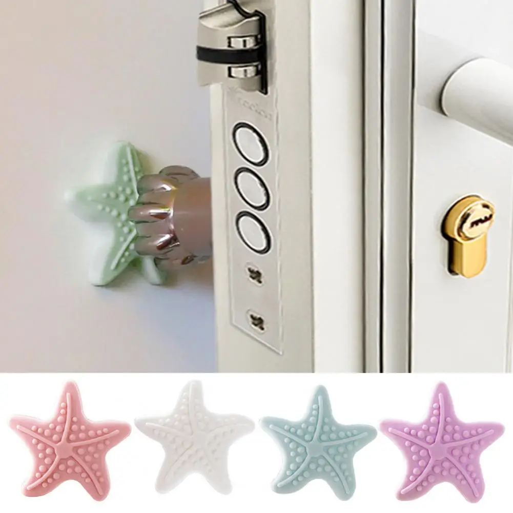 4cm Doorknob Mute Crash Pad Cabinet Door Handle Lock Star Pad Wall Protector Windproof Door Stopper Tool Home Supplies