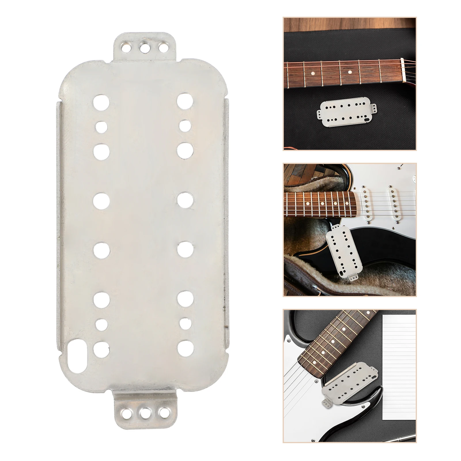 

2 PCS Pickup Base Flower Humbucker Cover Neck Bridges Pickups Guitar Earth Tones