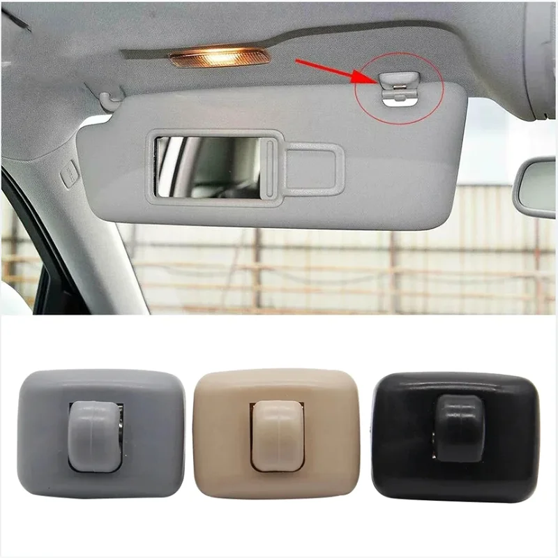 2pcs Car Sun Visor Retainer Hook Buckle Black Gray Beige Fastener Clip Holder Bracket for Audi A6 C5 A4L A6L Q5 Q3 A5 C6