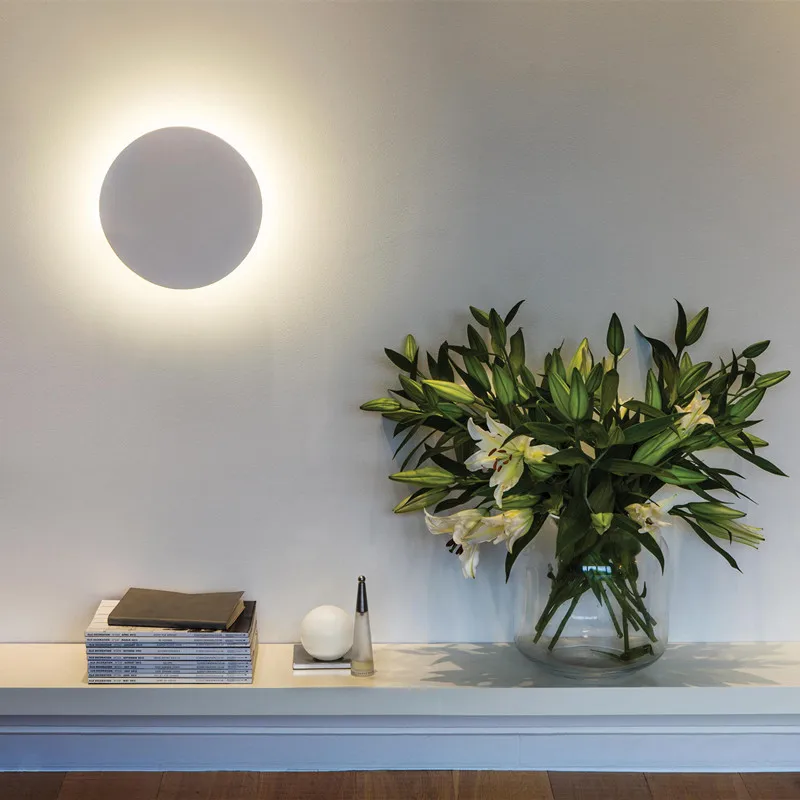 

Simple Modern Circular LED Wall Lamp Fashionable Artistic Creativity Solar Eclipse Bedroom Bedside Living Room Hallway Wall Lamp