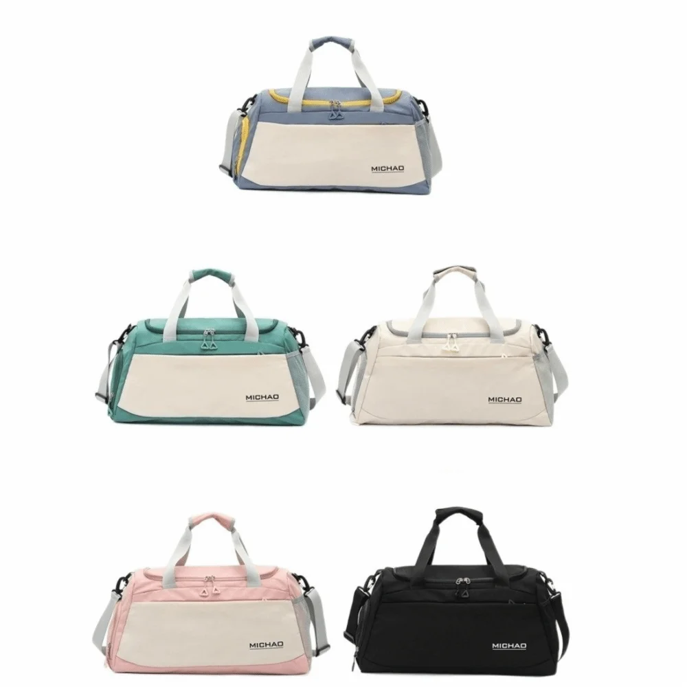 Sac polochon de voyage à séparation sèche et humide, étanche, grande capacité, sac à bagages de voyage, compartiment à chaussures, résistant à l'usure