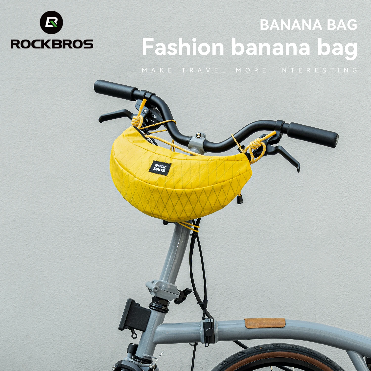 

ROCKBROS Outdoor Bicycle Bag 1.8L Capacity Banana Shape Bike Bag with Shoulder Strap Multi-Scene Application Crossbody Bike Bag